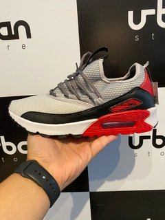 Tênis Nike Air Max 90 Cinza C/Vermelho (Masculino) - comprar online