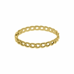 Bracelete dourado com design de corrente