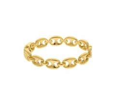 Bracelete dourado com design de elos