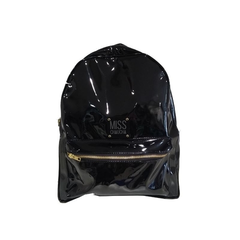 Mochila Mini Charol Negro - Comprar en Miss Chaucha