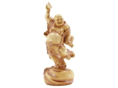 Buda alegre simil madera 30cm