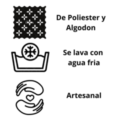 Alfombra Para Costado De Cama Artesanal Algodón Y Poliéster - comprar online