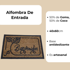 Felpudo Alfombra Tapete De Entrada De Goma Y Coco 40x60cm - comprar online