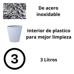 Cesto Tacho de Residuos 3 Lts - comprar online