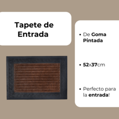 Alfombra Tapete De Entrada De Goma 52x37cm - comprar online