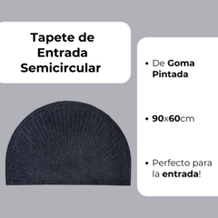 Alfombra De Entrada De Goma Semicircular 60x90cm - comprar online