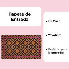 Alfombra Tapete De Entrada De Coco 46x77cm - comprar online