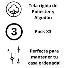 Pack x3 Cestas De Tela Modelo 4 - comprar online