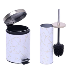 Set Cesto Tacho de Residuos 3 Lts + Escobilla De Baño