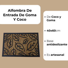 Alfombra De Entrada De Goma Y Coco 40x60cm - comprar online