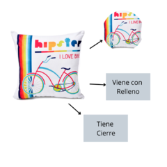 Fundas para Almohadón Estampadas Bicicleta 45 x 45 cm en internet