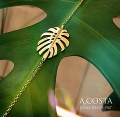 Pulseira Costela de Adão ouro 18k - Joia com design exclusivo, ouro, alma tropical, colorida. A. Costa Joias - Joias desde 1967