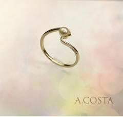 Anéis Wave ouro 18k - Joia com design exclusivo, ouro, alma tropical, colorida. A. Costa Joias - Joias desde 1967