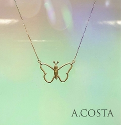 Colar Butterfly mini ouro 18k