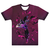 Camiseta  com qualidade Kanikoss Moda Nerd em tons de roxo,  tecido dry fit, estampada com o personagem Juri do jogo Street Fighter 6.