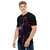 Modelo masculino de camiseta  com qualidade Kanikoss Moda Nerd preta , em tecido dry fit, estampada com o personagem Juri do jogo Street Fighter 6.