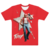 camiseta  com qualidade Kanikoss Moda Nerd vermelha em tecido dry fit, estampada com o personagem Terry Bogard do jogo Street Fighter 6.