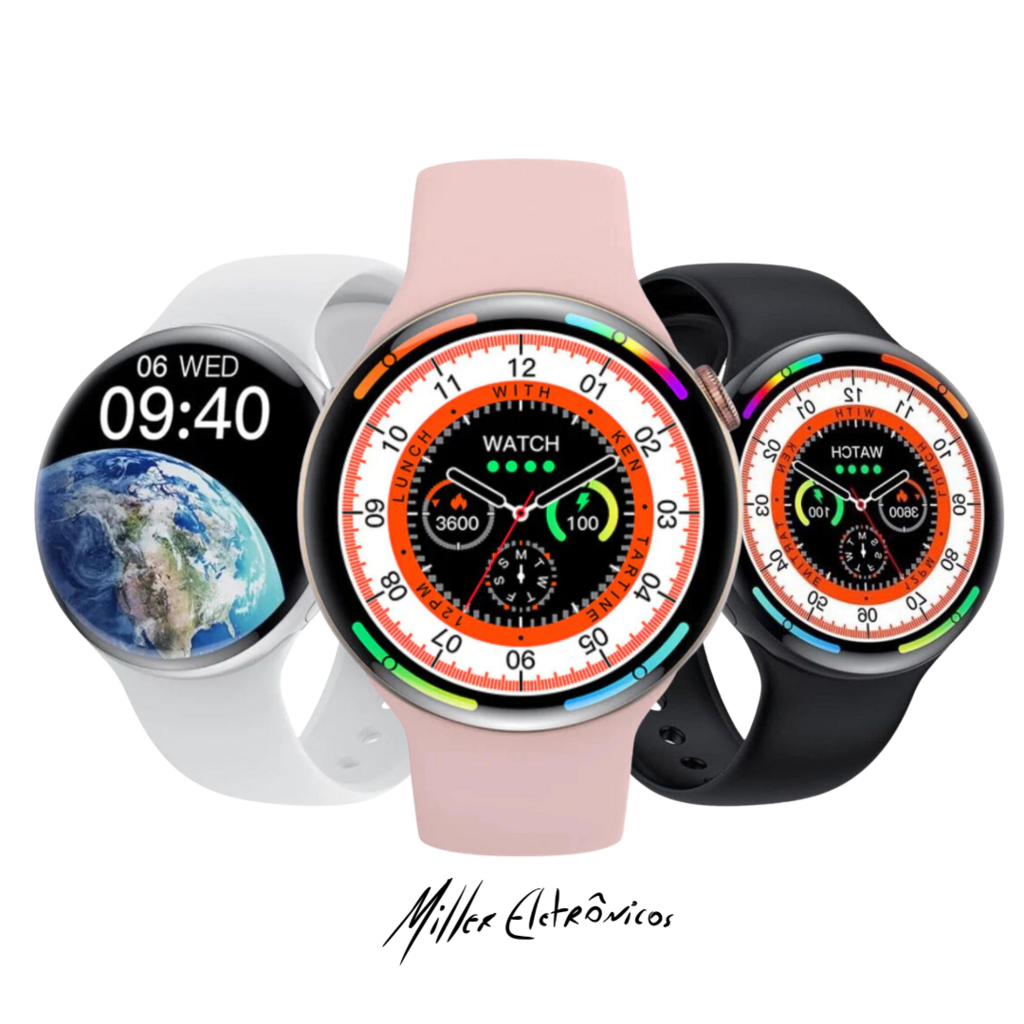 SMARTWATCH IWO W28 PRO REDONDO + BRINDES