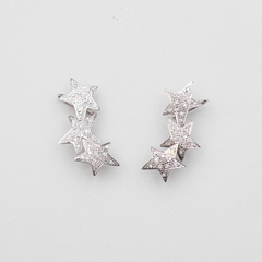 Ear Cuff Estrela Em Ouro Branco e Diamantes - Thaís Vilela - comprar online