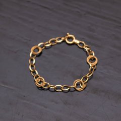 Pulseira Elos Texturizados em Ouro Amarelo - comprar online