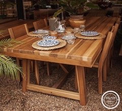 MESA VERÓNICA MADERA PETIRIBI 2,50 X 1 - COD 3974