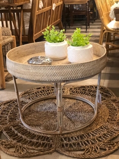 MESA RATTAN ROUND TRAY LARGE 70X45