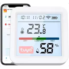 Sensor Digital Temperatura Humedad Wifi Only App Tuya