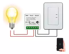 Switch Interruptor Wifi Combinable Con Llave Externa y Domotica Inteligente 16A Smartlife Color Blanco en internet