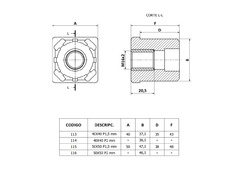 Regaton para Caño 40x40 Roscado M16x2 en internet