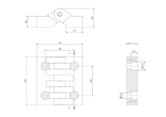 Bisagra Plastica Reforzada A48mm Fijacion Tornillo Allen Piaz en internet