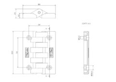 Bisagra Plastica Reforzada A80 x100 Fijacion Allen Piaz en internet