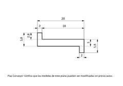 Perfil Guia Desgaste APM Z 20 Rollo x 50 Mts - comprar online