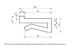 Perfil Guia Desgaste APM Z Clip Rollo x 50 Mts - comprar online