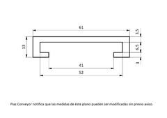 Perfil Guia Desgaste APM C52 Rollo x 50 Mts - comprar online