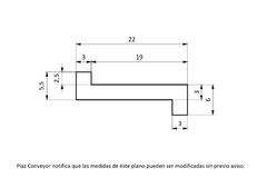 Perfil Guia Desgaste APM Z 22 Rollo x 50 Mts - comprar online