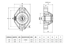 Soporte Rodamiento Plastico 2 Aguj E/c99 Ø25 Rodamiento Uc205 en internet