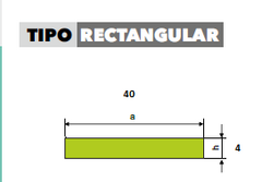 Perfil Guia de Desgaste APM Rectangular 4x40 Rollo x 10 Mts