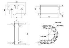 Cadena Portacable A126 Interior 110x35 x Metro sin Punteras en internet