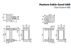 Puntera Fijación Cadena Portacable A80 Juego Extremos Piaz - comprar online