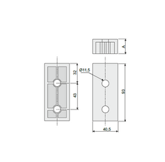 Separador Soporte Baranda H24 - comprar online