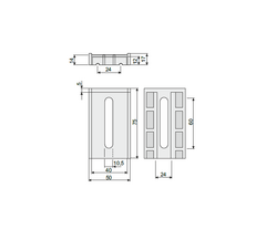 Separador Soporte Baranda H14 Para H154 Piaz - comprar online