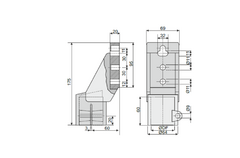 Soporte Caño Lateral Ø 48.3 Plastico Para Base Transportador