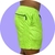 Shorts em Suede Verde Limão - comprar online
