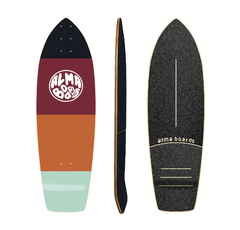 Shape de Skate Cruiser 33" Old Colors (simulador de surf)