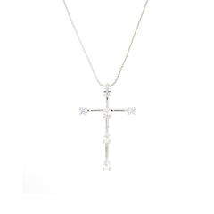 Colar Crucifixo Prateado - comprar online