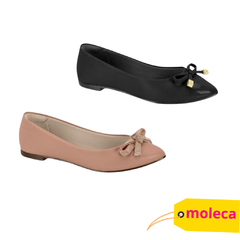 Sapatilha Feminina Moleca Bico Fino Detalhe Laço 5635.865/5635.870 - comprar online