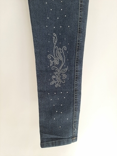 Jeans con Strass Plateado - Espíritu Libre