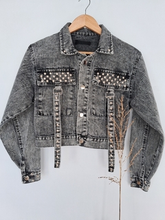 Campera Cargo de Jeans Gris