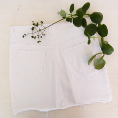 Pollera Blanca Deflecada - comprar online