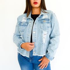 Campera MOM Jeans Celeste - comprar online